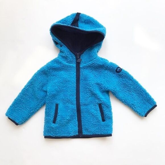 Appaman NWT blue sherpa hooded jacket 12-18 months - Picture 1 of 2